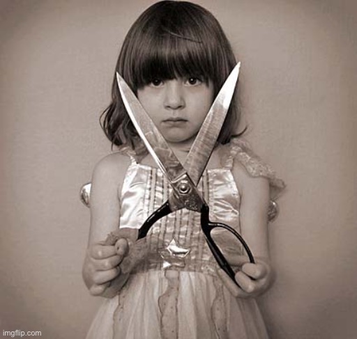 Girl with Scissors | image tagged in girl with scissors | made w/ Imgflip meme maker