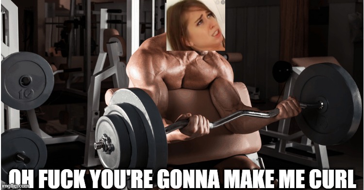 Oh Fuck You're Gonna Make Me Curl | OH FUCK YOU'RE GONNA MAKE ME CURL | image tagged in riley reid,curling,ez bar curl,oh fuck,you're gonna,make me | made w/ Imgflip meme maker