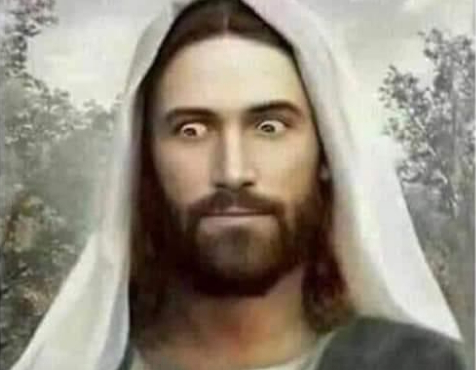Jesus annoyed Blank Meme Template