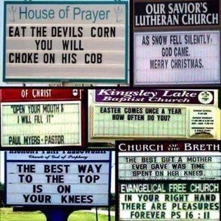 Sex jokes on church signs Blank Meme Template