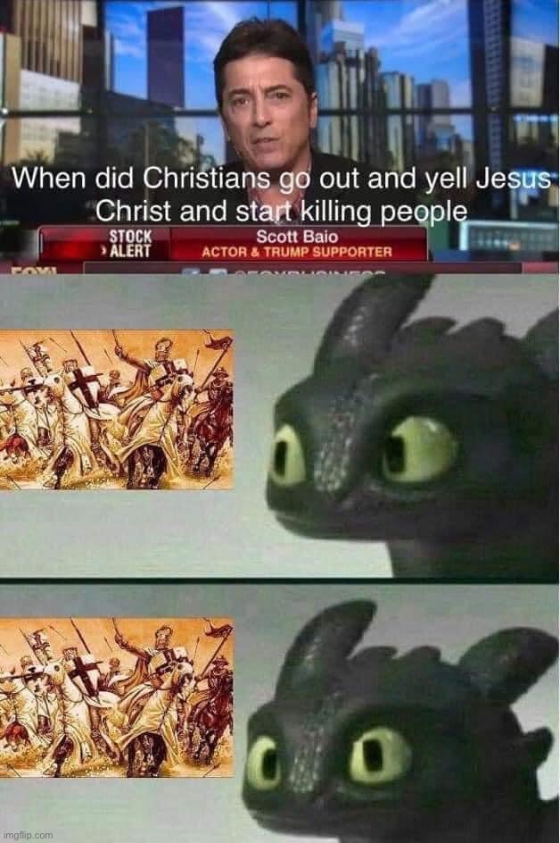 Things that make you go hmmm | image tagged in christian crusades | made w/ Imgflip meme maker