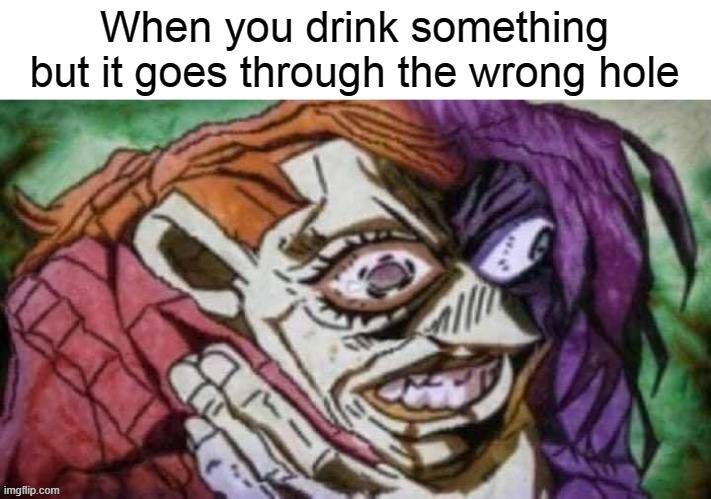 image tagged in choking doppio | made w/ Imgflip meme maker