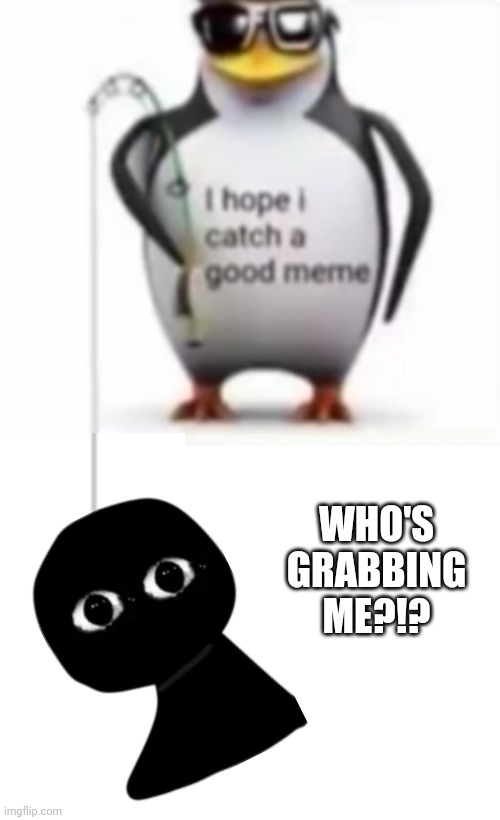 WHO'S GRABBING ME?!? | image tagged in i hope i catch a good meme,blank white template | made w/ Imgflip meme maker