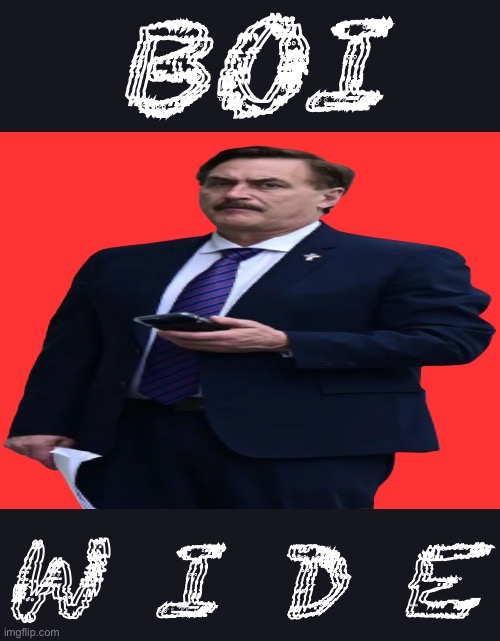 Wide Mike Lindell | BOI; W I D E | image tagged in wide mike lindell | made w/ Imgflip meme maker