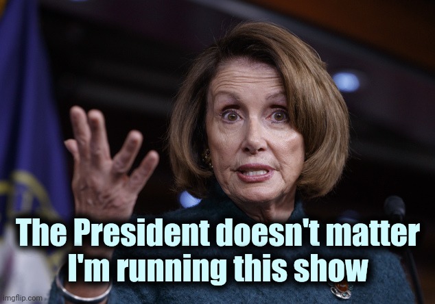 Good old Nancy Pelosi | The President doesn't matter
I'm running this show | image tagged in good old nancy pelosi | made w/ Imgflip meme maker