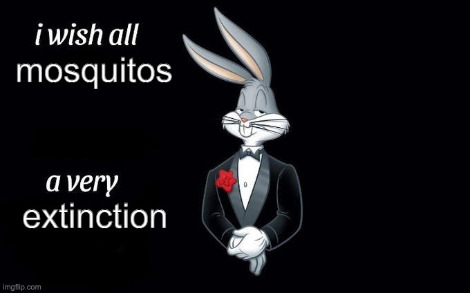 I wish all x a very y | mosquitos; extinction | image tagged in i wish all x a very y | made w/ Imgflip meme maker