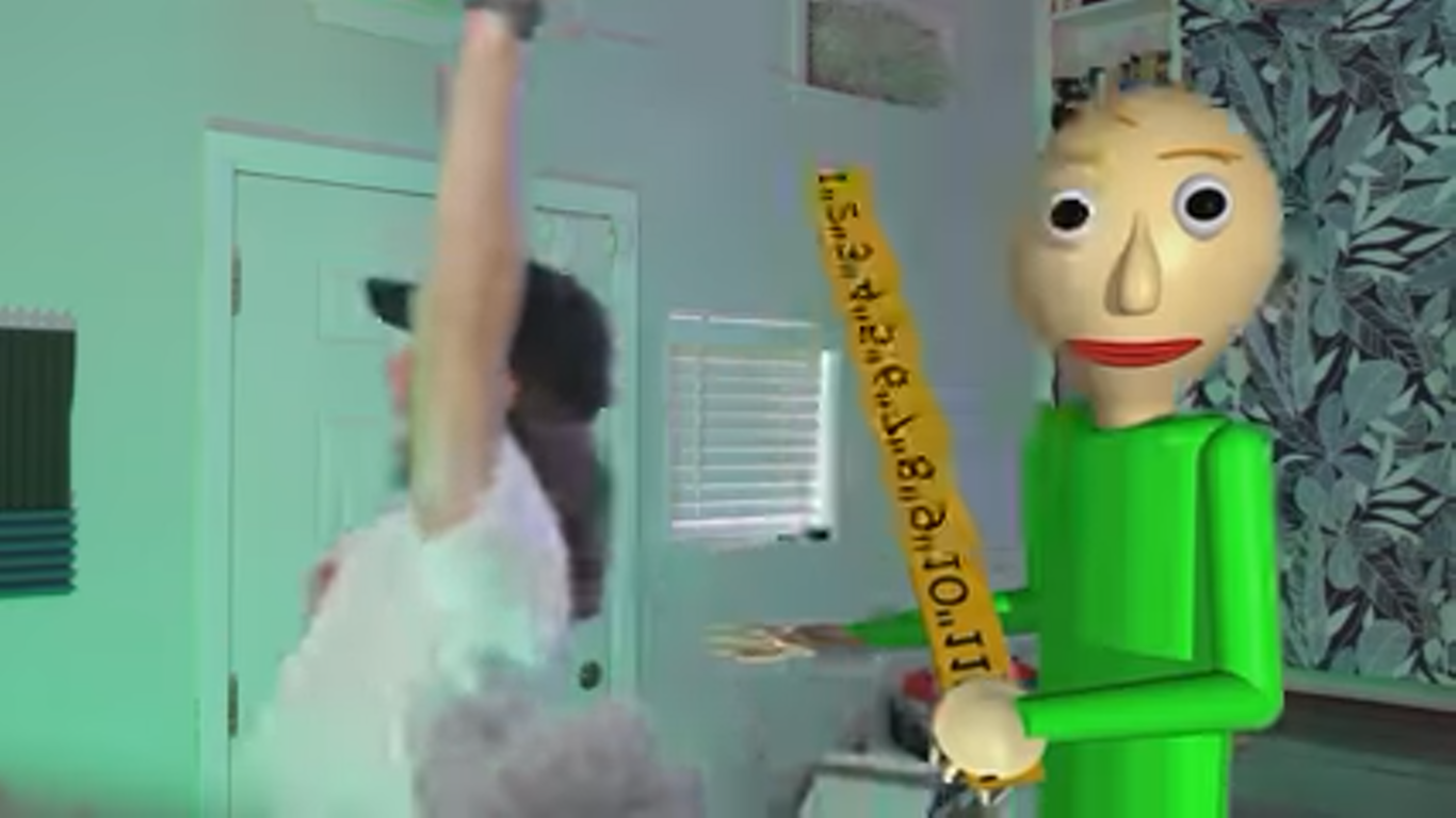 High Quality yub vs. baldi Blank Meme Template