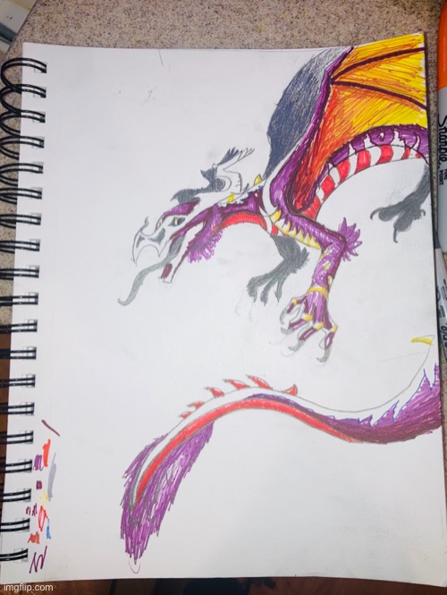 Trash title :0 | image tagged in dragon,drawing | made w/ Imgflip meme maker