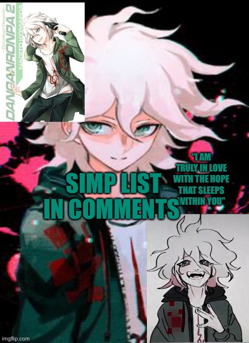 Hope Boi temp | SIMP LIST IN COMMENTS | image tagged in hope boi temp | made w/ Imgflip meme maker