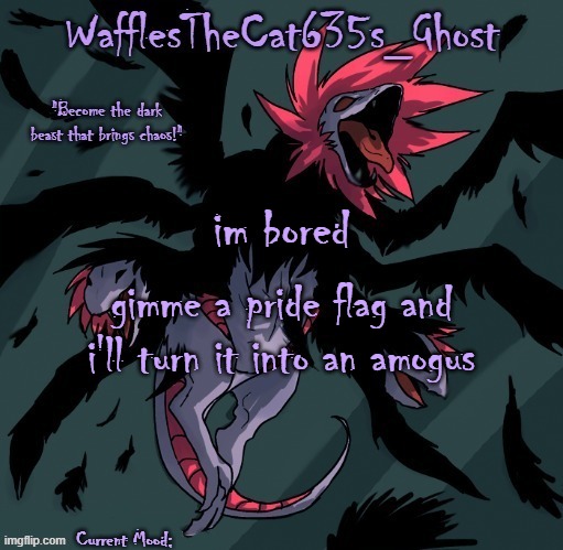 . | im bored; gimme a pride flag and i'll turn it into an amogus | made w/ Imgflip meme maker