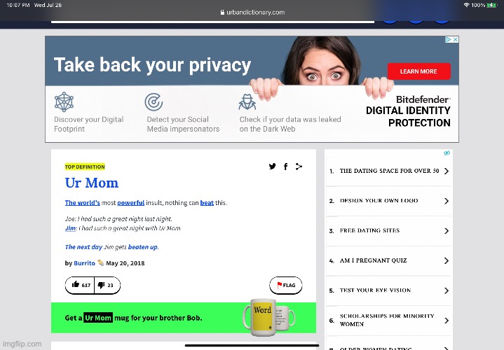 Ur mom | image tagged in e | made w/ Imgflip meme maker