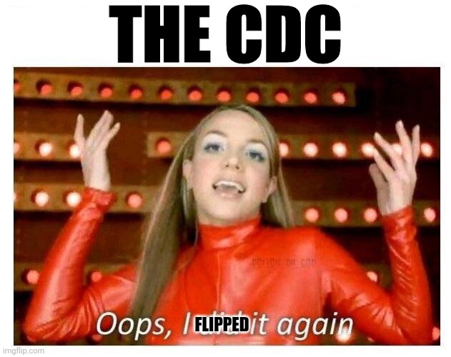 Oops I did it again - Britney Spears | THE CDC FLIPPED | image tagged in oops i did it again - britney spears | made w/ Imgflip meme maker