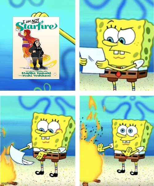 Other, better, uses for IANSF | image tagged in spongebob burning paper | made w/ Imgflip meme maker