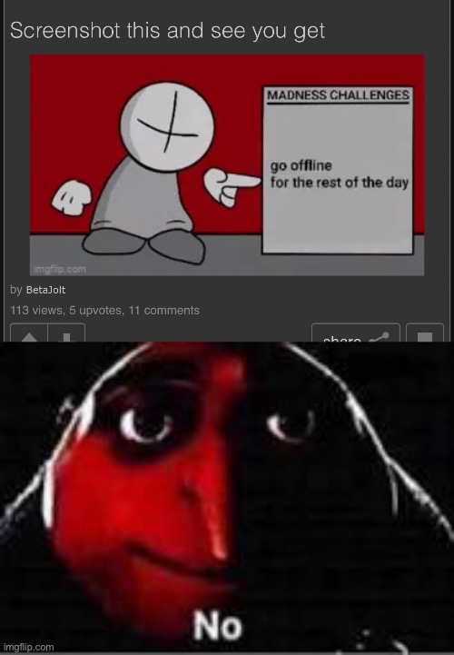 No | image tagged in no | made w/ Imgflip meme maker