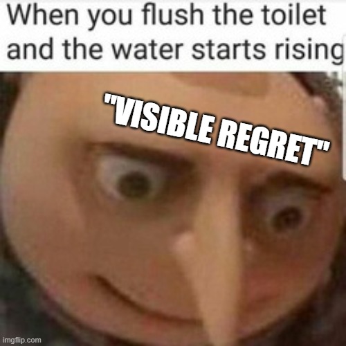 This ones true tho | "VISIBLE REGRET" | image tagged in funny memes | made w/ Imgflip meme maker