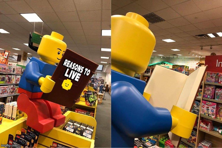 image tagged in lego,depression | made w/ Imgflip meme maker