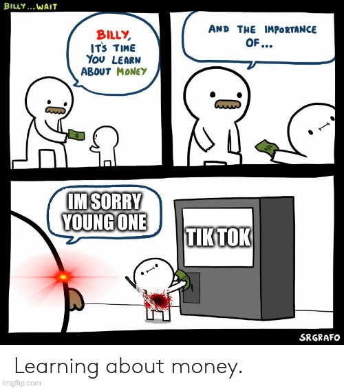 Billy Learning About Money | IM SORRY YOUNG ONE; TIK TOK | image tagged in billy learning about money | made w/ Imgflip meme maker