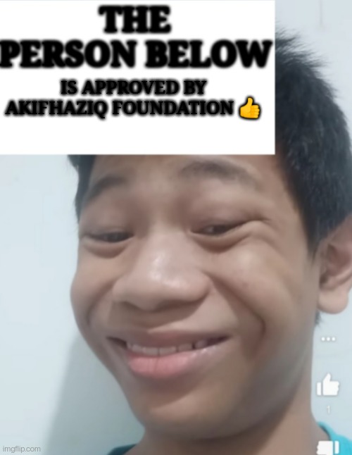 Person Below X | IS APPROVED BY AKIFHAZIQ FOUNDATION 👍 | image tagged in person below x | made w/ Imgflip meme maker