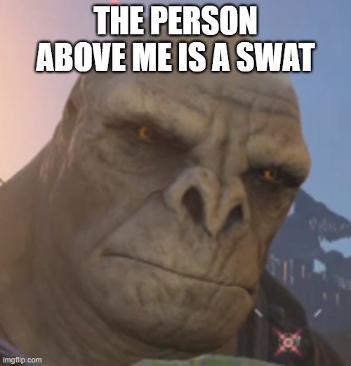 hehehehe | THE PERSON ABOVE ME IS A SWAT | image tagged in craig | made w/ Imgflip meme maker