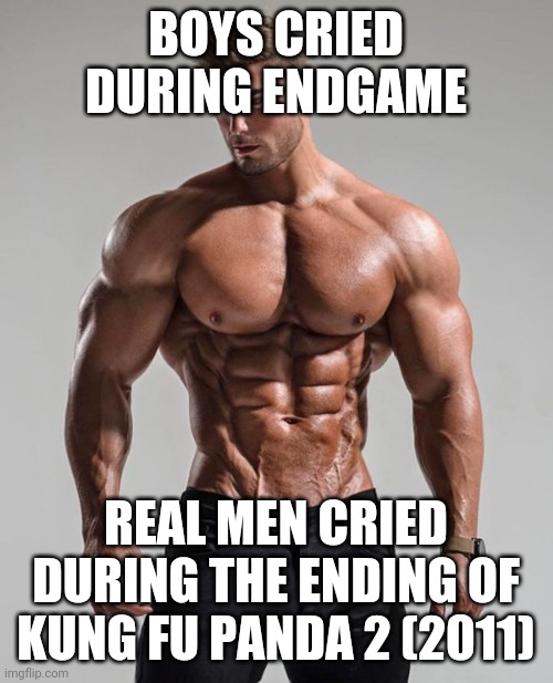I know | BOYS CRIED DURING ENDGAME; REAL MEN CRIED DURING THE ENDING OF KUNG FU PANDA 2 (2011) | image tagged in relatable,men,memes,funny,funny memes | made w/ Imgflip meme maker