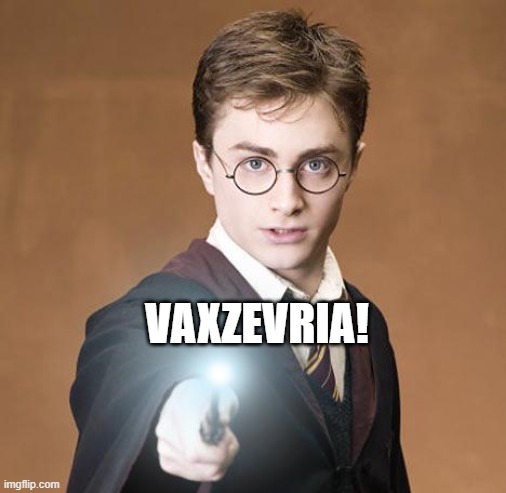 harry potter casting a spell | VAXZEVRIA! | image tagged in harry potter casting a spell | made w/ Imgflip meme maker