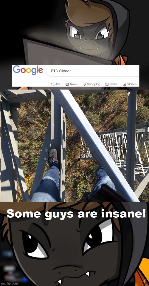 High Quality ''BTC Climber'' reaction Blank Meme Template