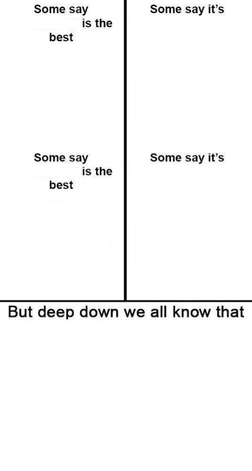 Deep down we all know that 4 panel is the best Blank Template Imgflip