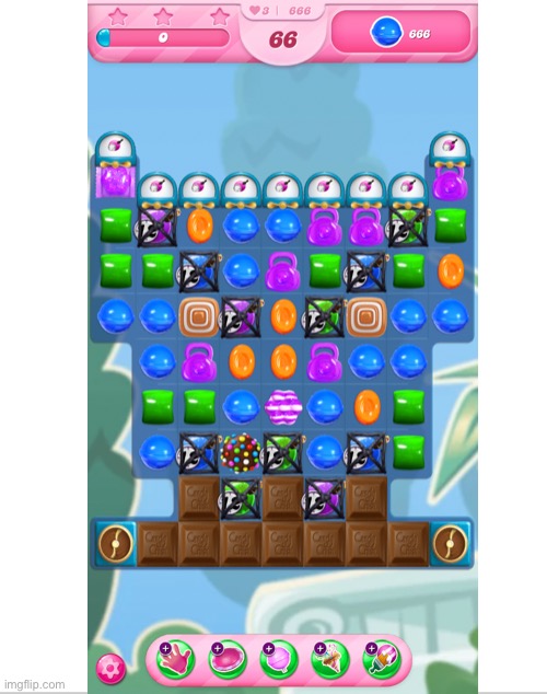 The Most Cursed Level in Candy Crush | image tagged in candy crush,cursed image | made w/ Imgflip meme maker