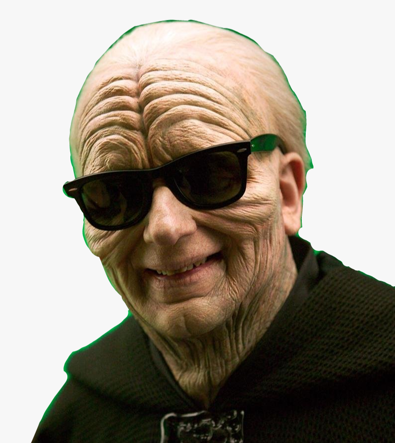 High Quality Emperor Palpatine sunglasses Blank Meme Template