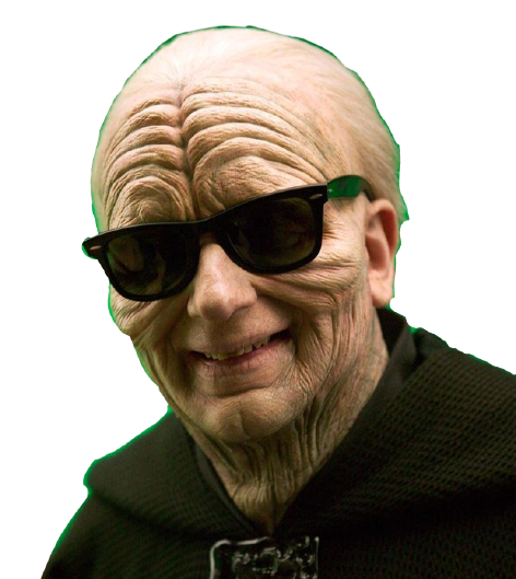Emperor Palpatine sunglasses transparent Blank Meme Template