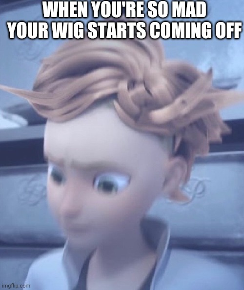 Mad wig | WHEN YOU'RE SO MAD YOUR WIG STARTS COMING OFF | image tagged in memes | made w/ Imgflip meme maker