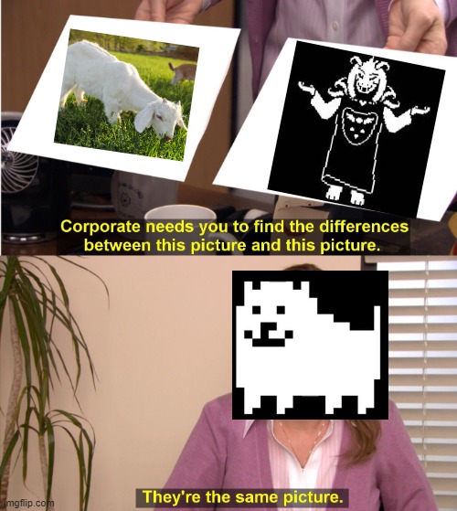 The God of Goats | image tagged in memes,they're the same picture | made w/ Imgflip meme maker