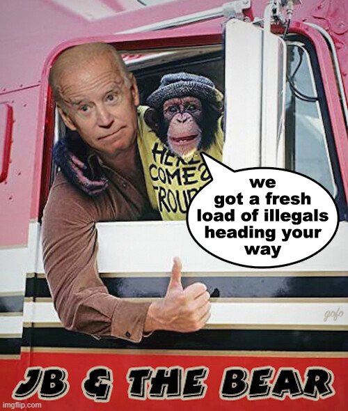 JB & the Bear | image tagged in biden,there is no border,c19,covid immigrants,illegals | made w/ Imgflip meme maker