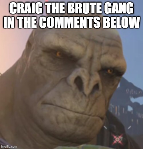 Craig | CRAIG THE BRUTE GANG IN THE COMMENTS BELOW | image tagged in craig | made w/ Imgflip meme maker