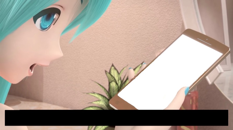 Aaand it’s now a template. | image tagged in miku phone | made w/ Imgflip meme maker