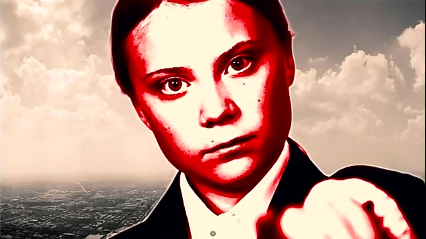 Greta Thunberg colorized glare | made w/ Imgflip meme maker