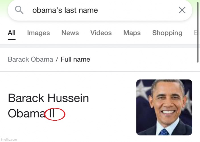 OMG OBAMA’S LAST NAME | made w/ Imgflip meme maker