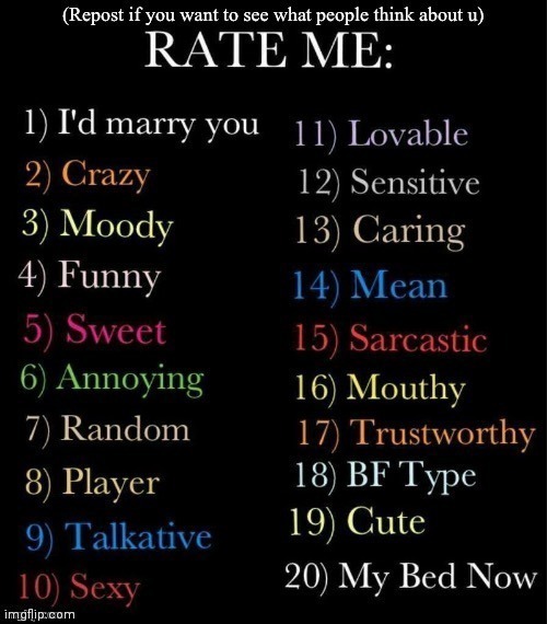 RATE ME | image tagged in rate me | made w/ Imgflip meme maker