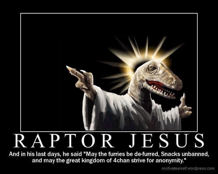 High Quality Raptor Jesus Blank Meme Template