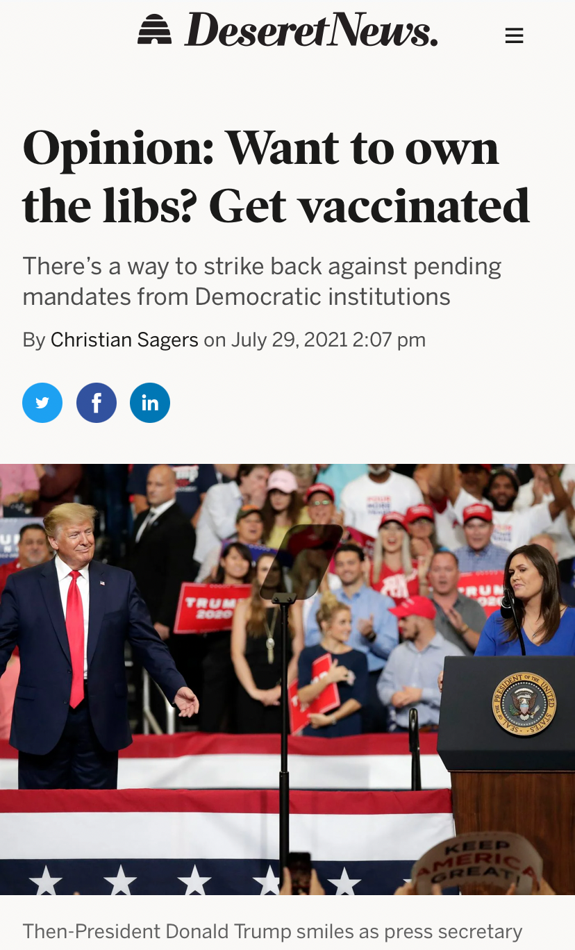 Want to own the libs get vaccinated Blank Meme Template