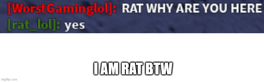 yes |  I AM RAT BTW | image tagged in yes | made w/ Imgflip meme maker