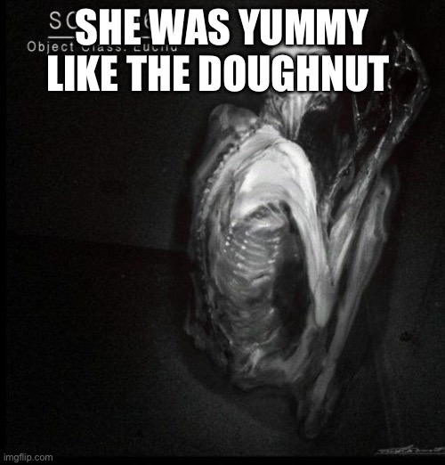 SCP-096 | SHE WAS YUMMY LIKE THE DOUGHNUT | image tagged in scp-096 | made w/ Imgflip meme maker