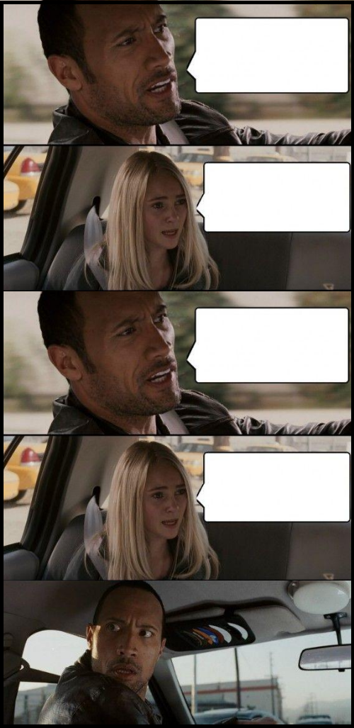 The Rock driving ext. Blank Meme Template