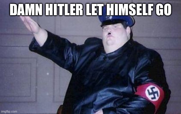 Donut | DAMN HITLER LET HIMSELF GO | image tagged in fat nazi | made w/ Imgflip meme maker
