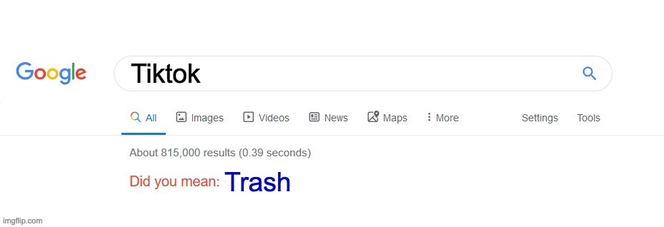 Did you mean? | Tiktok; Trash | image tagged in did you mean | made w/ Imgflip meme maker