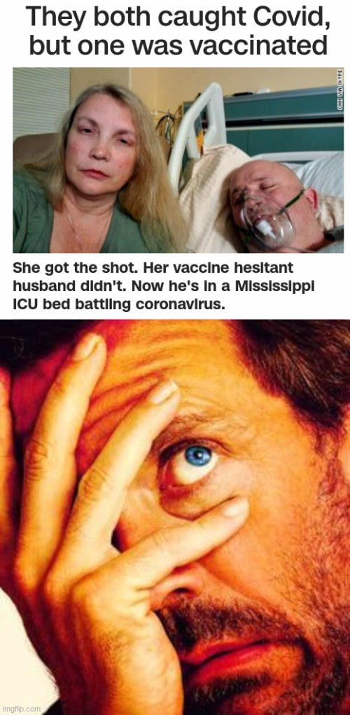 Vaccinated versus unvaccinated. | image tagged in doctor house | made w/ Imgflip meme maker