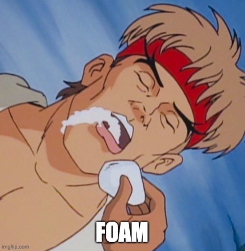 Ryu foam | FOAM | image tagged in ryu foam | made w/ Imgflip meme maker