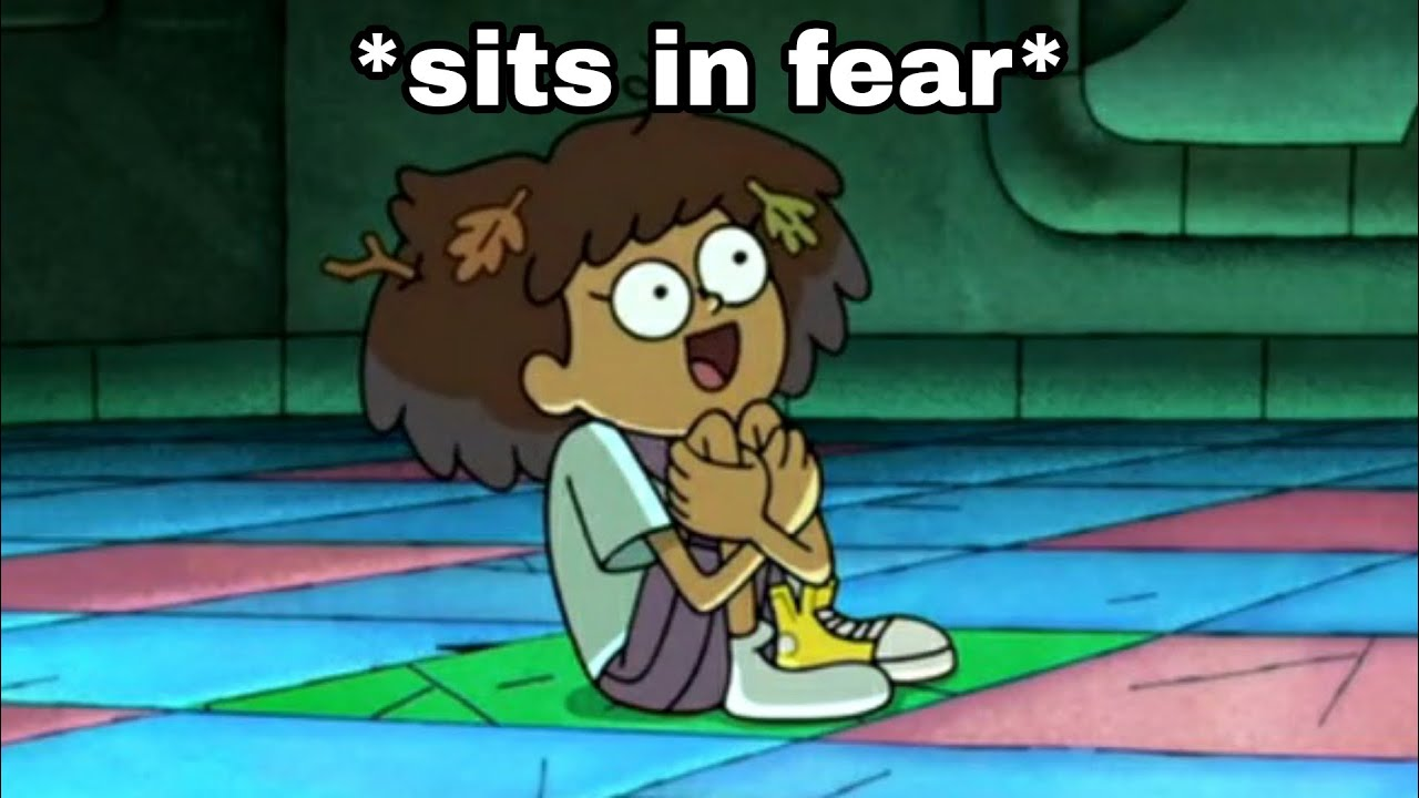 High Quality Anne Sits in fear Blank Meme Template