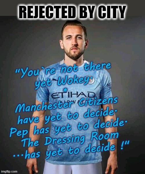 Wokey Kane rejected by Man City | REJECTED BY CITY | image tagged in ewok | made w/ Imgflip meme maker