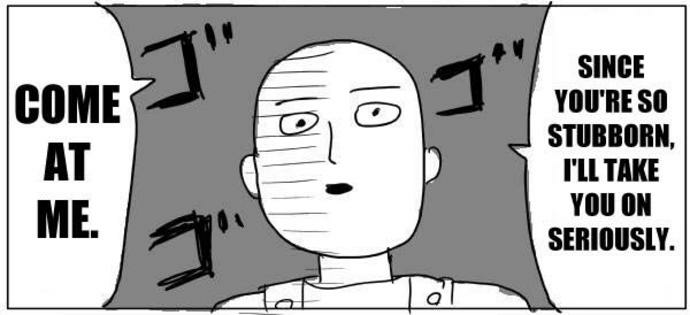 High Quality Saitama One Punch Man Come at me Blank Meme Template